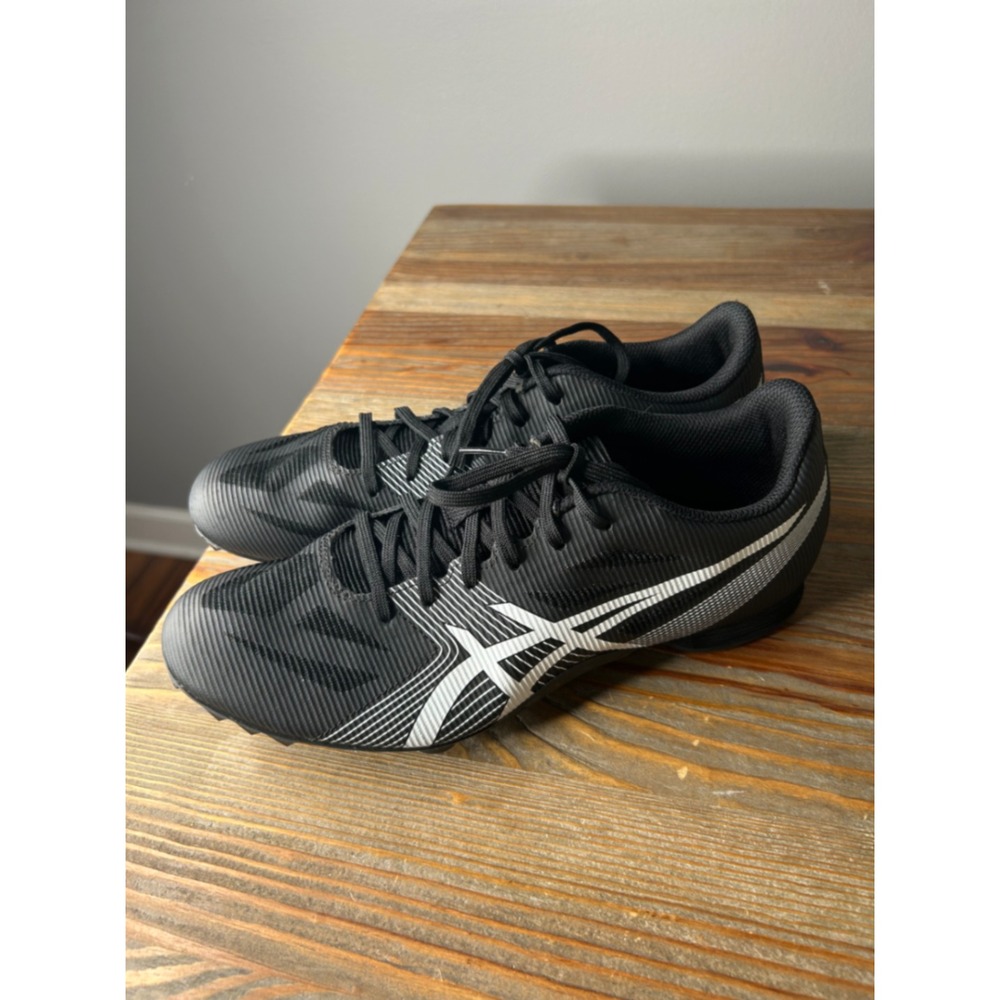 ASICS Hyper‎ MD 9.5 Men's Track & Field Shoes Black Silver Spikes Racing